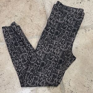 SPANX Black and Taupe Jeanish Leggings